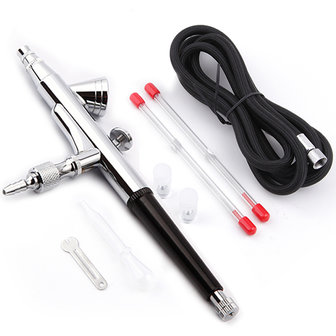 Airbrush gun Fengda BD-135K with 0,2 - 0,3 en 0,5mm needle/nozzle and airhose