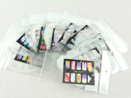 Nail stencil set B 20 pieces for Nail- Art