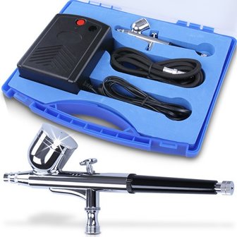 ABPST04 Timbertech Airbrush Pistol Compressor Set