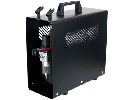Fengda AS-186AAirbrush mini compressor with air tank and metal case