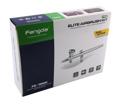  Airbrush pistool Fengda BD-186K met o,2mm en 0,3 mm nozzle