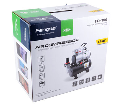 Airbrush mini compressor with air reservoir Fengda AS-189