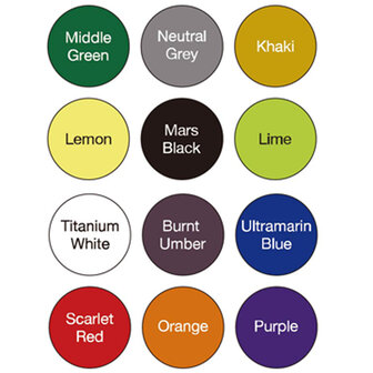 Acrylic Paint-12 Colors(10ml)