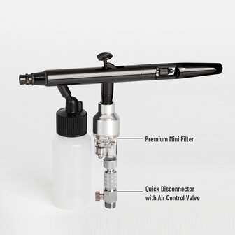 Airgoo Hoogwaardig &amp; Luxe Double-Action &amp; Suction-Type Airbrush AG-102 voor Airbrush Master