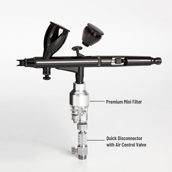 Airgoo Hochwertig &amp; Deluxe Doppelte Aktion &amp; Schwerkraft-Airbrush AG-103 f&uuml;r Airbrush Master