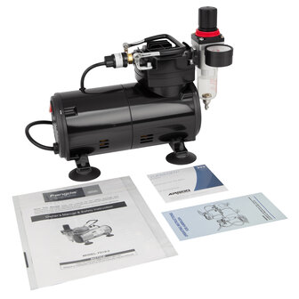 Mini airbrush compressor Fengda AS18-2(Zwart)