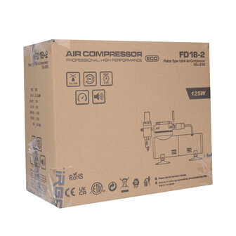 Mini airbrush compressor Fengda AS18-2(Zwart)