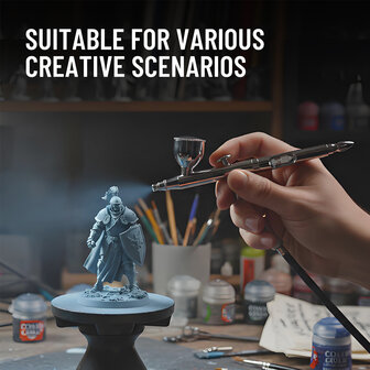 Airgoo Premium dubbelwerkende airbrush AG-216 met nieuw ontworpen zelfcentrerende sproeiers.