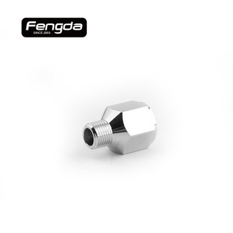 Airbrush reducer / fitter Fengda BD-A4: internal thread 1/4 - male thread G1/8