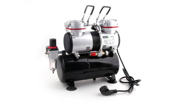 Airbrush Set Fengda AS-196K mit Kompressor AS-196, Airbrush BD-130 und Zubehör 