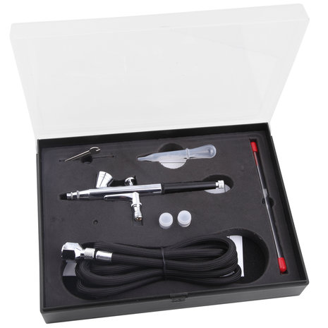 Airbrush gun Fengda BD-135K with 0,2 - 0,3 en 0,5mm needle/nozzle and airhose