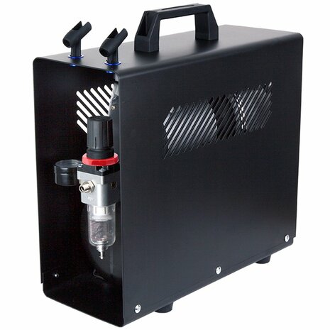 Fengda AS-196A Airbrush mini compressor with air tank and metal case 