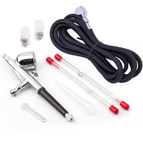 Airbrush Fengda BD-130K with 0.2 - 0,3 and 0.5mm needle/nozzle and hose