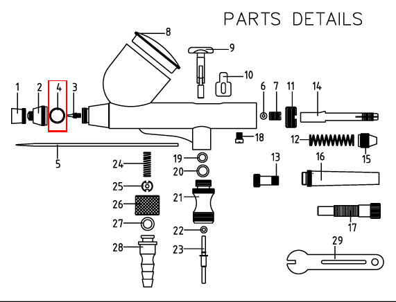 O-Ringe  für Düsenkappe(130X) 