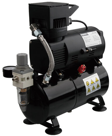 Airgoo Premie Aibrush-compressor AG-426 met dubbele koelventilatoren en luchttank