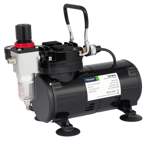 Mini airbrush compressor Fengda AS18-2(Zwart)