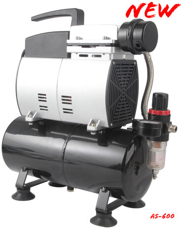 Fengda High-End Airbrush minicompressor met luchttank AS-600
