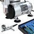 ABPST05 Timbertech Airbrush Set mit Kompressor und Double Action Airbrush Pistole und Zubehör_